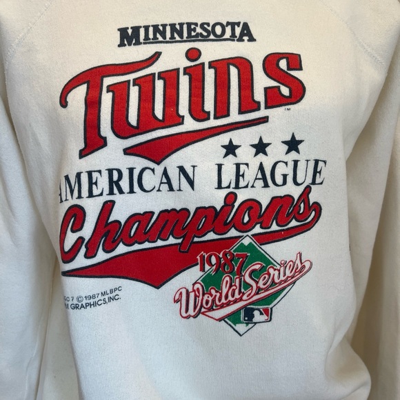 Minnesota Twins 1987 AL Champions Crewneck Sweatshirt Small World Series Vtg MLB - Picture 5 of 12